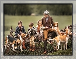 Beagle, Dzieci, Psy, Konar